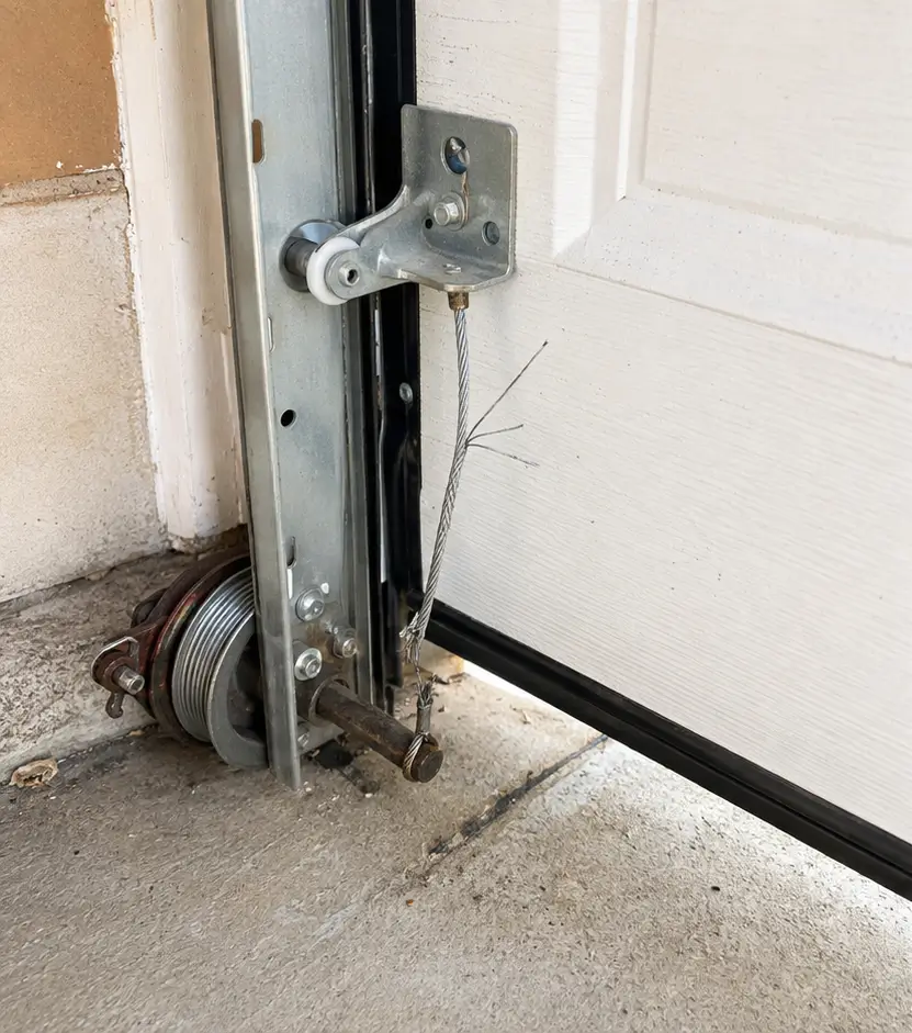 Garage Door Plainfield IN technician performing an emergency residential door repair